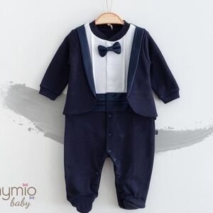 Mymio tuxedo onsie